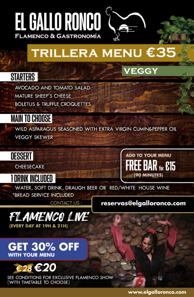 003 MENU VEGETARIAN TRILLERA 35E 2025 ENGLISH copia –El Gallo Ronco